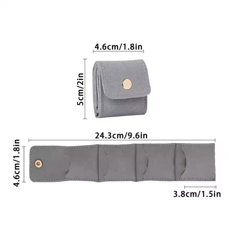 

4 Compartments Jewelry Storage Bag Portable Mini Jewelry Bag Earrings Necklace Ring Organizer Bag Travel Jewelry Storage Case темно-серого