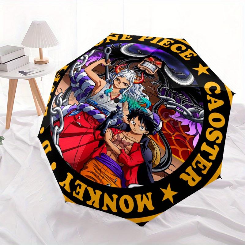 One Piece Monkey D Luffy & Nami CoasterSetUmbrella, Portable 3-Fold Compact Umbrella for Men & Women Gift