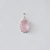 Rose Quartz Pendant, Statement Necklace, 15 Carats, Sterling Silver Pendant