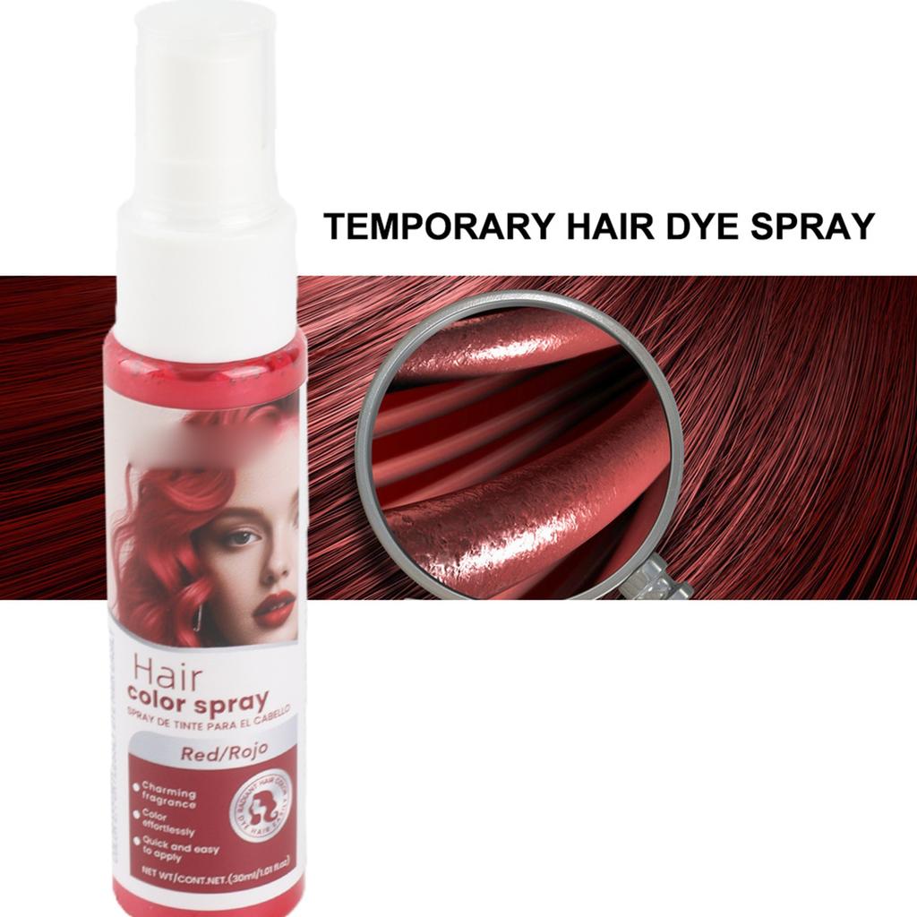 Sevich 30ml Temporary Hair Dye Spray DIY Hair Color Spray Hair Spray LiquidRed