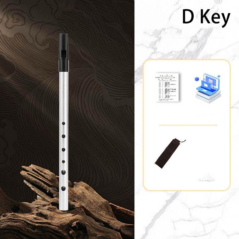 1 Stück authentische irische Pfeifenflöte, C/D-Tonart, Tin Penny Whistle mit 6 Löchern, perfektes traditionelles irisches Musikinstrument