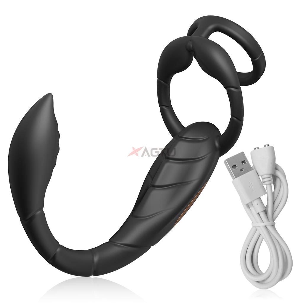 App Sex Toy Vibrator for Men Prostate Massager Dual Penis Ring Cock Rings Anal Vibrating Butt Plug Adult Anal Toy for Men
