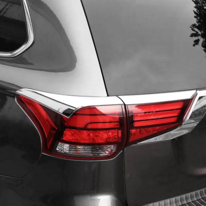 For Mitsubishi Outlander 3 2013- ABS Chrome Door Handle Door Bowl Rear View Rearview Side Mirror Taillight Eyebrow Cover