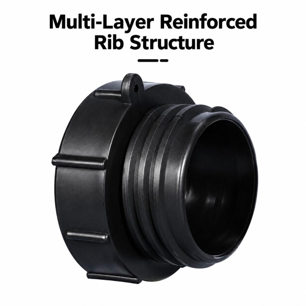 S60 Thread IBC Tank Adapter Black Barrel Connector New Tank Coupling  For IBC Water Tank