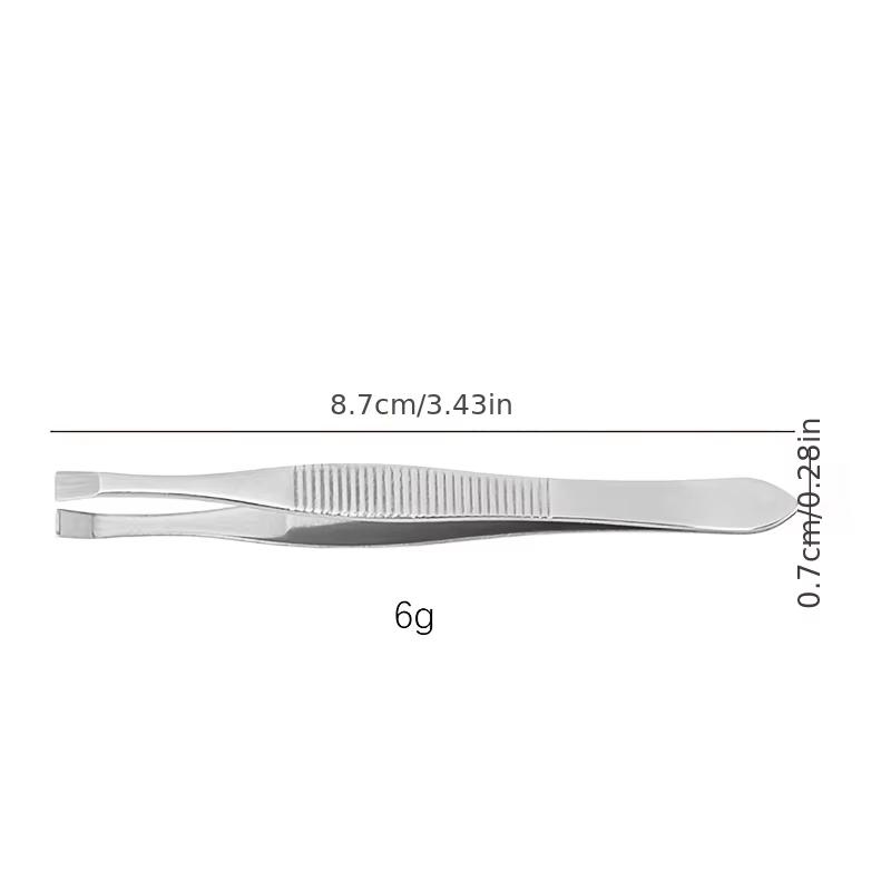 Stainless Steel Convenient Small Tool Eyebrow Pliers Eyebrow Tweezers Professional Eyebrow Hair Removal Tweezer Flat Tip Tools