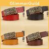 Classic Genuine Leather Womens Belt With Smooth Alloy Buckle For Fashion And Office Wear