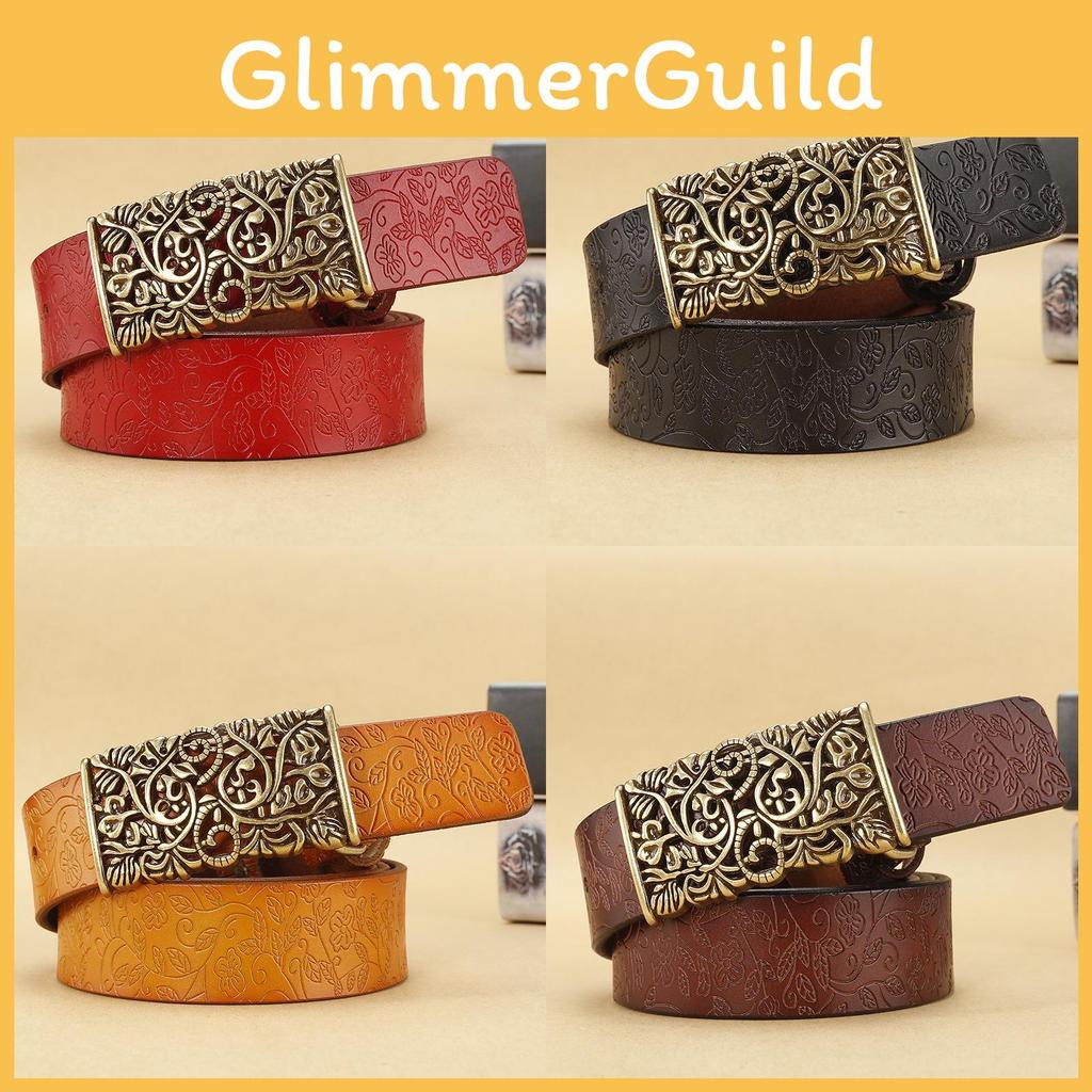 Classic Genuine Leather Womens Belt With Smooth Alloy Buckle For Fashion And Office Wear