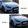 For Hyundai I30N MK3 Hatchback 2017- 2018 Front Headlight Eyebrows Lamp Trim