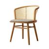 Nordic Light Luxury Vine Weaving Japanese Homestay Home Backrest Armrest Retro Style Quiet Wind Hotel Soft Bag Chair