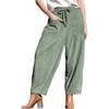 Womens Winter Corduroy Harem Pants Loose Wide Leg Casual Slimming Trousers Mid-Waist 9/10 Length With Drawstring Pocket