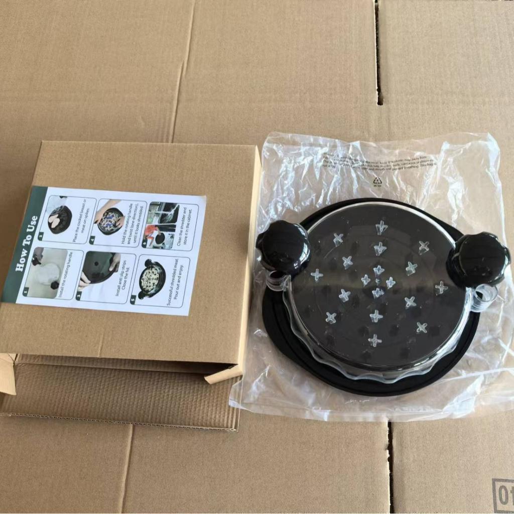 1PCS pgraded Chicken Meat Grinder With Transparent Lid,Large Non-Slip Base,Durable Plastic Meat Crusher Tool For Beef,Vegetables