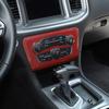 Red Carbon Fiber Air Conditioner Switch Panel Trim for 2015+ Dodge Charger Parts