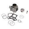 Motor Topplockssats med Kolv Packning Fjäder Cylinder Ombyggnadsmonteringssats Aluminiumlegering för GY6 150cc Skoter