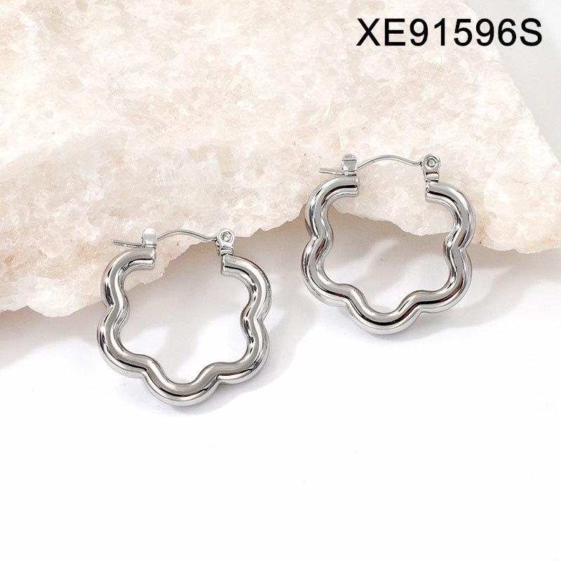 European Luxury 18K Gold-Plated Titanium Steel Earrings