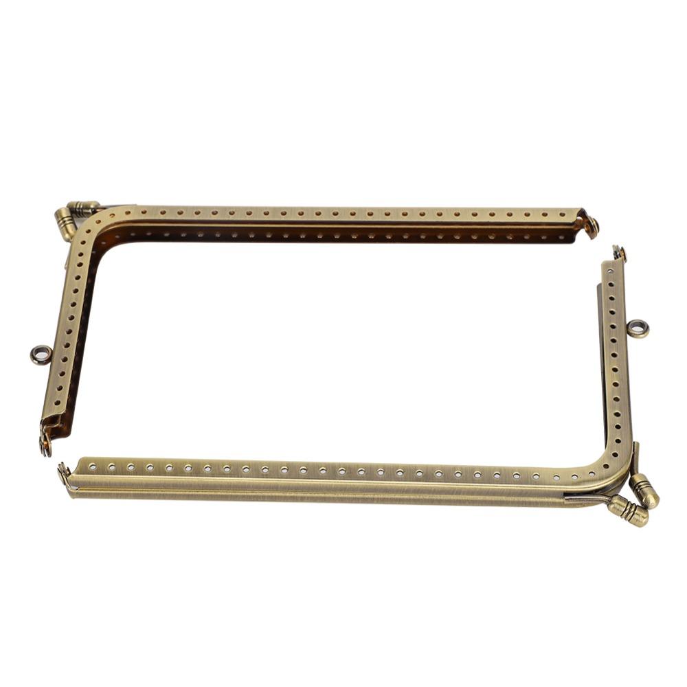 2pcs 18.5cm Length Bag Clasp Lock Alloy Material Metal Purse Frame Purse Frame Tailor Accessories