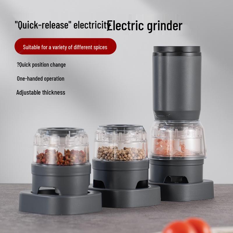 Wireless Quick-Release Electric Grinder: Adjustable Coarseness & Fast-Swap Chamber for Home Kitchen