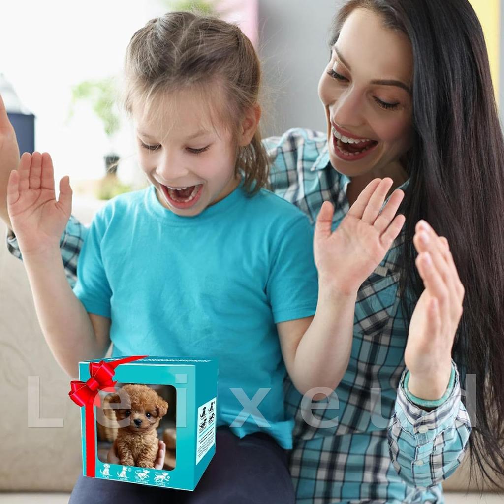 Welpenförmiger Haustierroboter, realistisch aussehender Welpe mit Emotionserkennung, Tierstimmenimitation, Sprachsteuerung, Berührung, beruhigend, Heimtierhund,