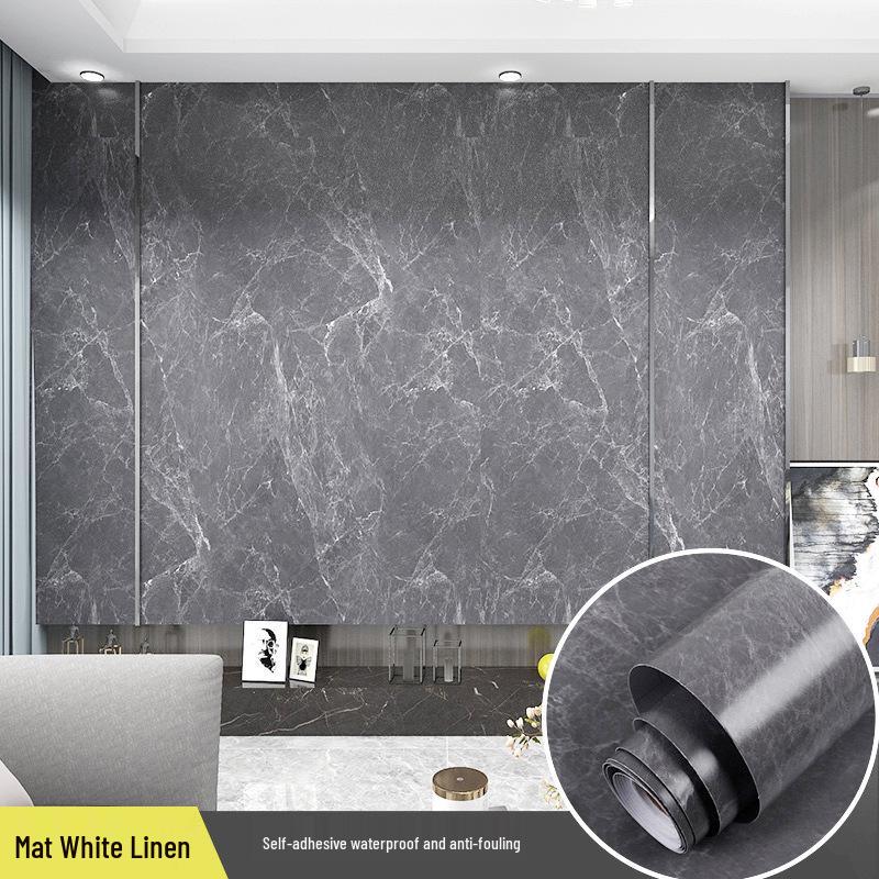 3D Marble Wall Sticker: Self-Adhesive, Oil-Proof, Thickened Decor for Bathroom, Kitchen, Wardrobe