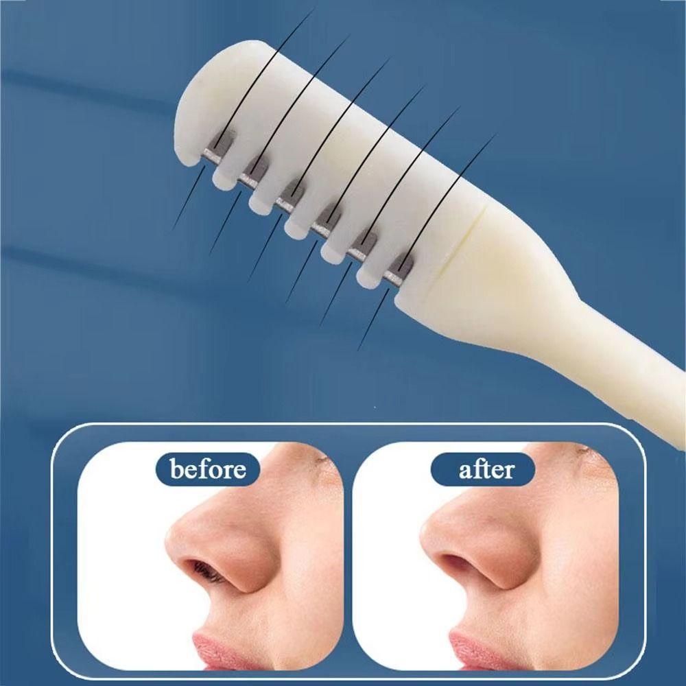 5PCS/10PCS Double Sided Nose Hair Trimmer 360 Degree Nose Hair Scraper  Hair Removal