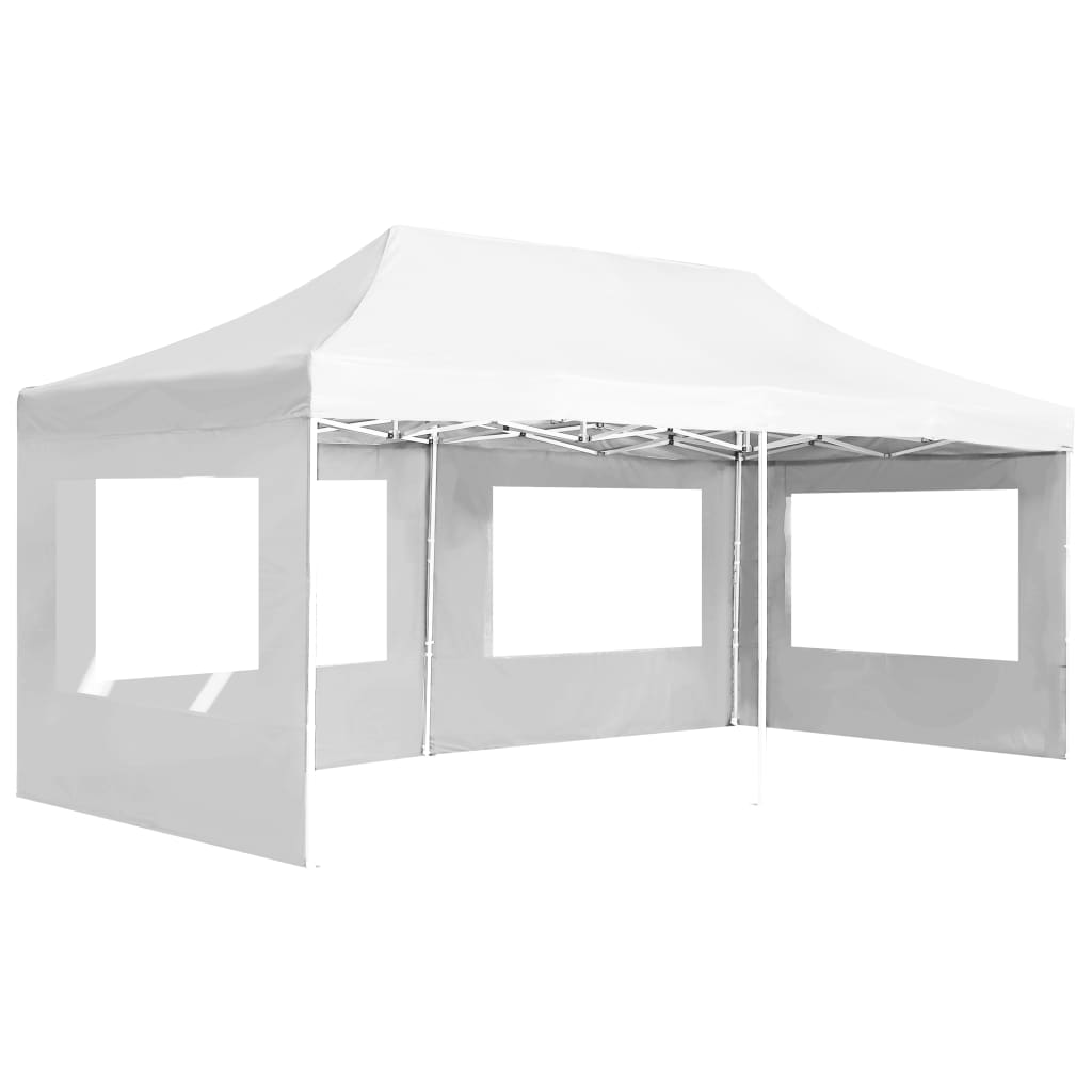 Professional Party Tent Foldable with Walls Aluminum 6*3m White