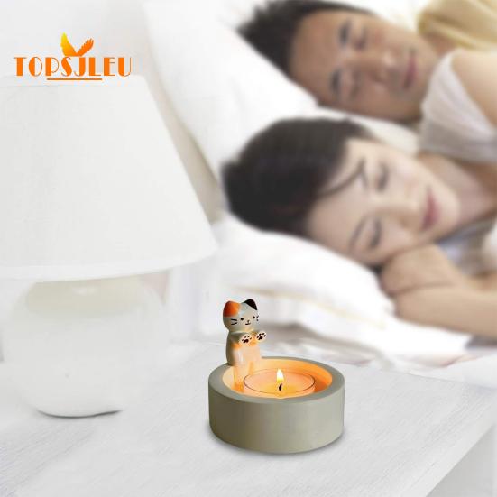 Svícen Rozkošný tvar zahřívacích tlapek pro kočky, Roztomilá kreslená nádoba na svíčku, pro domácí dekoraci