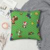 Marios Square Pillowcases Polyester Seat Luigi Mushroom Yoshi Cushion Cover Funny Pillow Cover 45*45