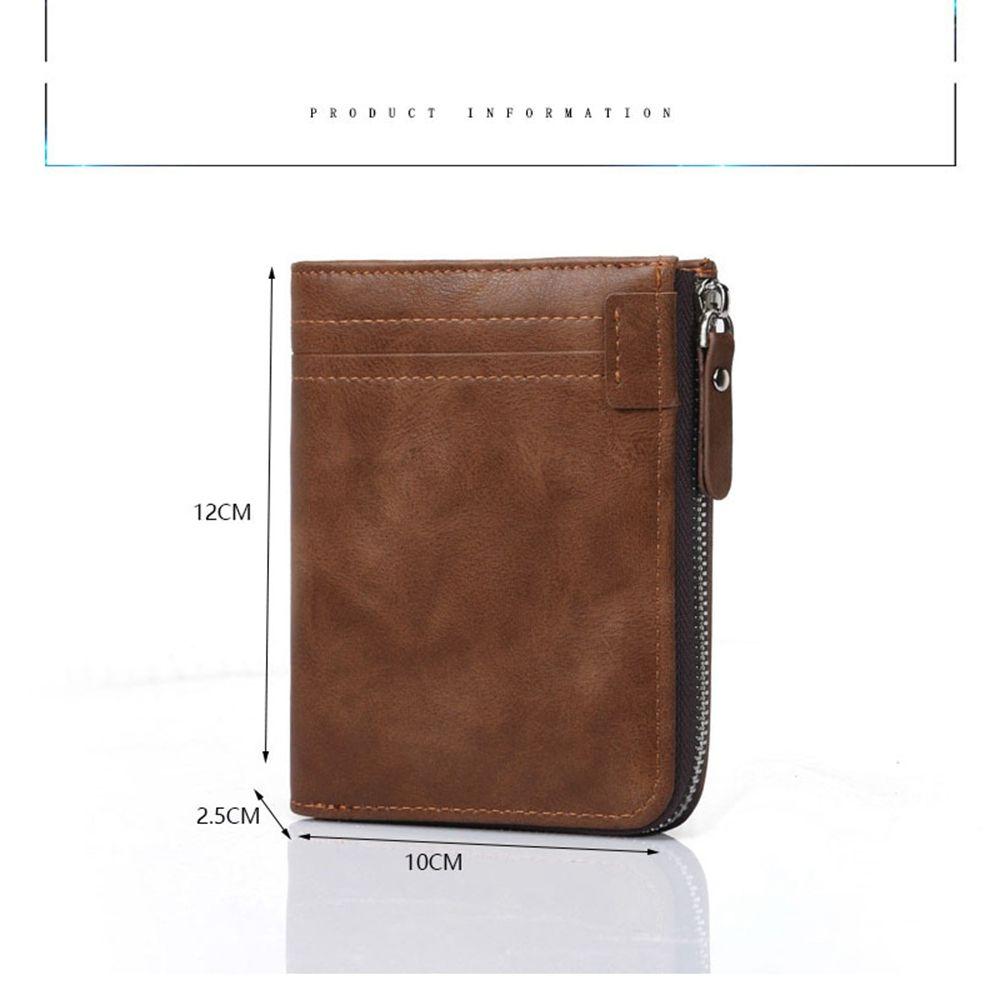 Ultra-thin PU Leather Business Card Case Casual Male Purses Money Clips Short Coin Purse Men Wallet
