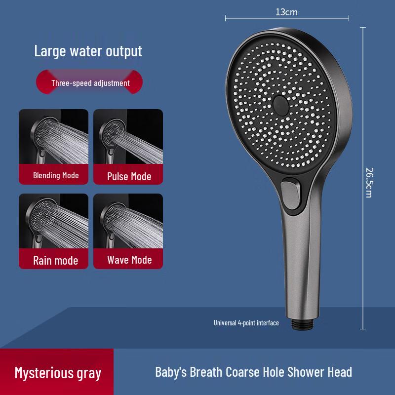 TLXT Little Whirlwind Pressurized Handheld Shower Head