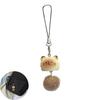 Keychain Pendant Resin Cat Plush Ball Decor Phone Pendant Keys Bags Cell Phones Key Holder Fashion Accessory