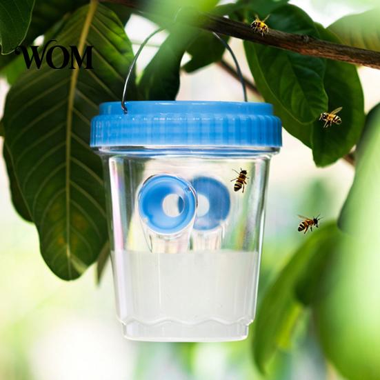 Umweltfreundliche Wespenbekämpfung Außen Solarfalle, Hängender Wasserdichter Hornissenfalle Eimer, Wiederverwendbare Gelbwesten Fruchtfliegen mit Licht LED