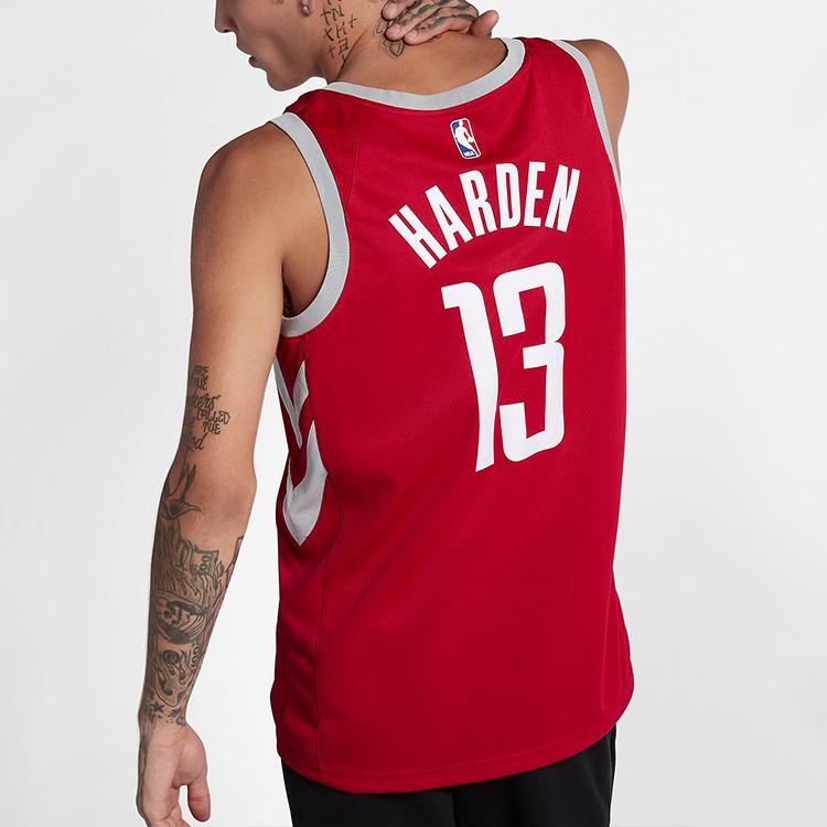Nike NBA Houston Rockets James Harden No. 13 Breathable Tank Top Men Tops University-Red 864477-657