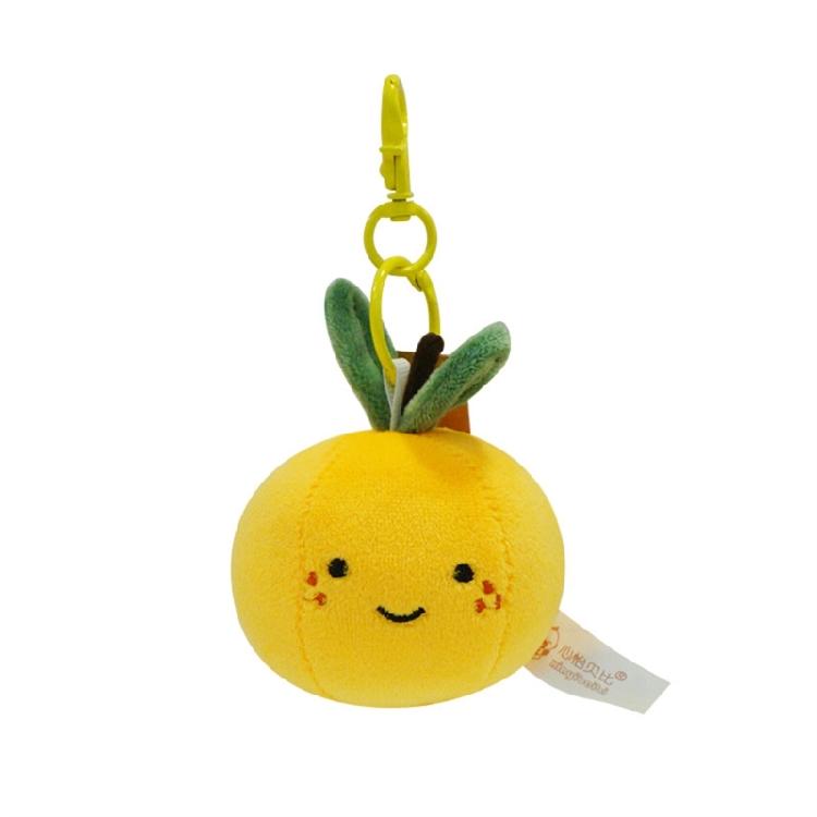 Vibrant Fruit Plush Keychain Pendants Simulation Fruit Plush Keychains Sturdy Key Rings Pendant Charm for Everyday Use