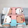 Cartoon Panda Bubu Dudu Blanket Fleece Spring Autumn   Multifunction Warm Throw Blanket for Home Bedroom Plush Thin Quilt