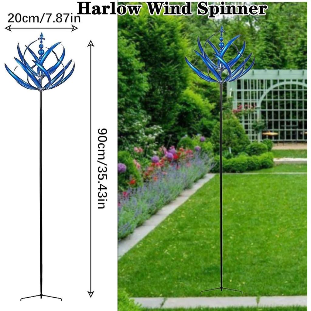 Girella a Vento Harlow, Mulini a Vento e Girelle da Giardino, Mulino a Vento per Cortile/Patio/Esterno, Decorazione per Cortile, Girella a Vento da Giardino, Fiore della Fortuna a Vento