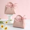 Beautiful Bowknot Decor Candy Bag Handmade Festive Touch Faux Leather Gift Box for Wedding
