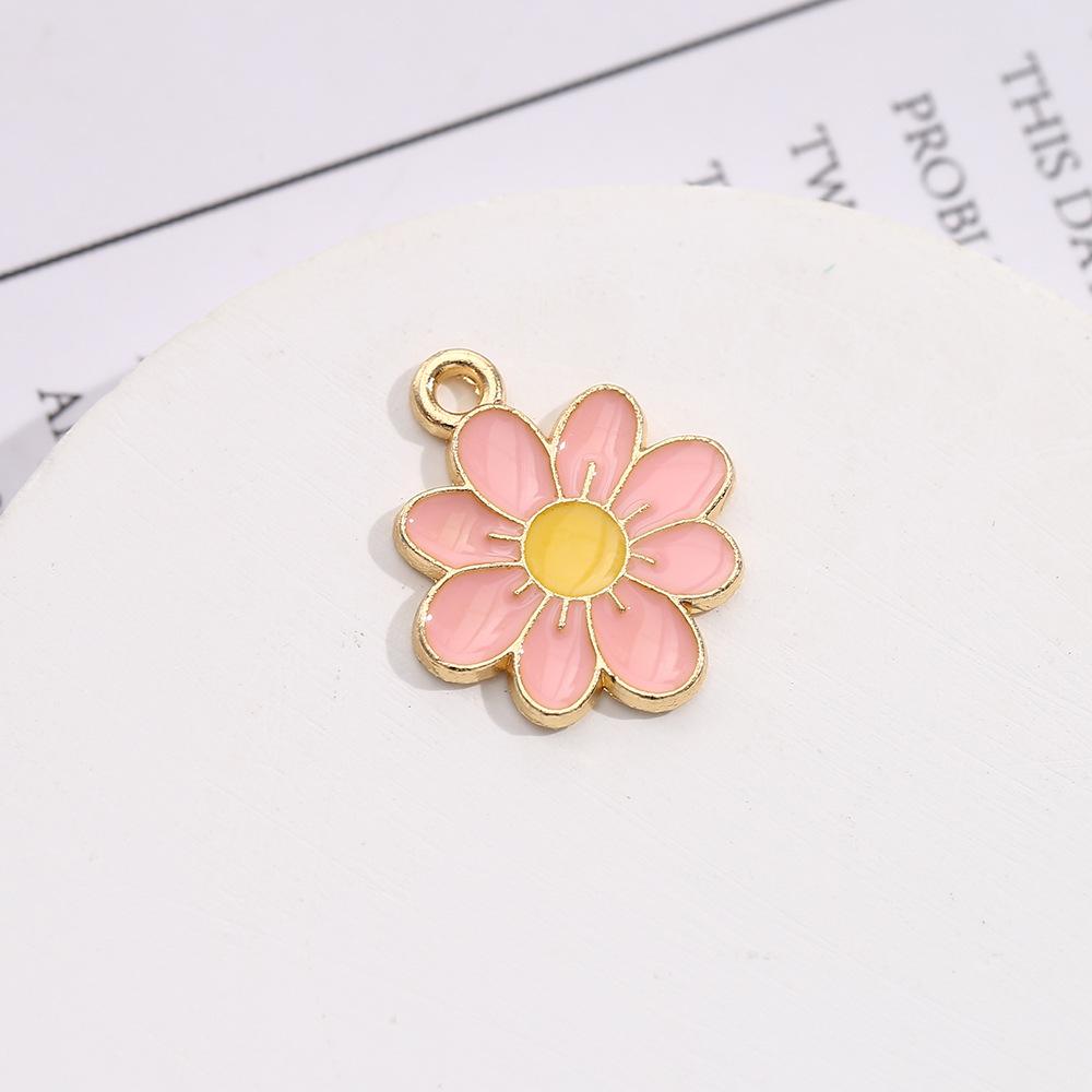 Barevná kapka Slunečnice Malá sedmikráska Zinková slitina Přívěsek DIY Náramek Přívěsek Náhrdelník Přívěsek Příslušenství