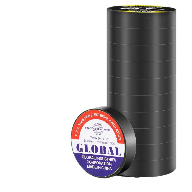 Black PVC Electrical Insulating Tape: High-Temperature Resistant & Waterproof, Large Roll