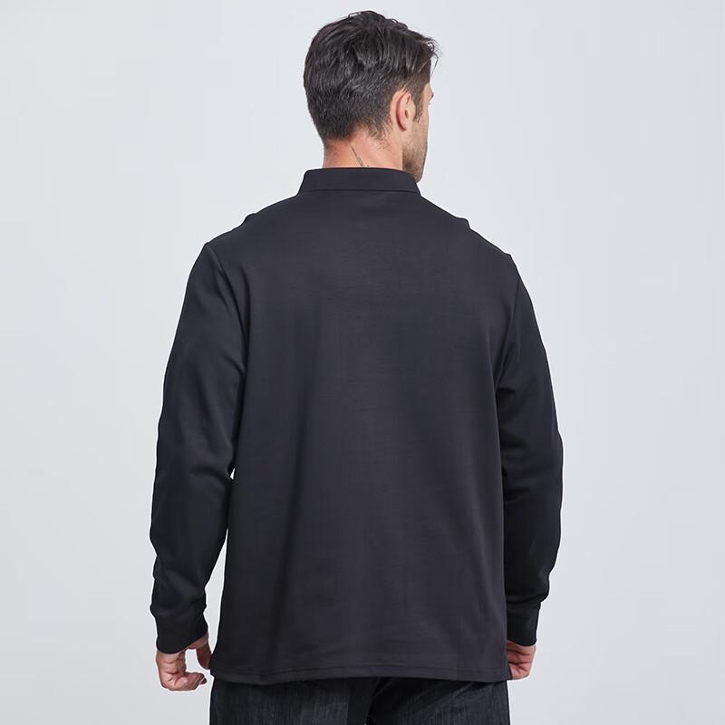 DIBINZE Herren Herbst Übergröße Langarm Poloshirt