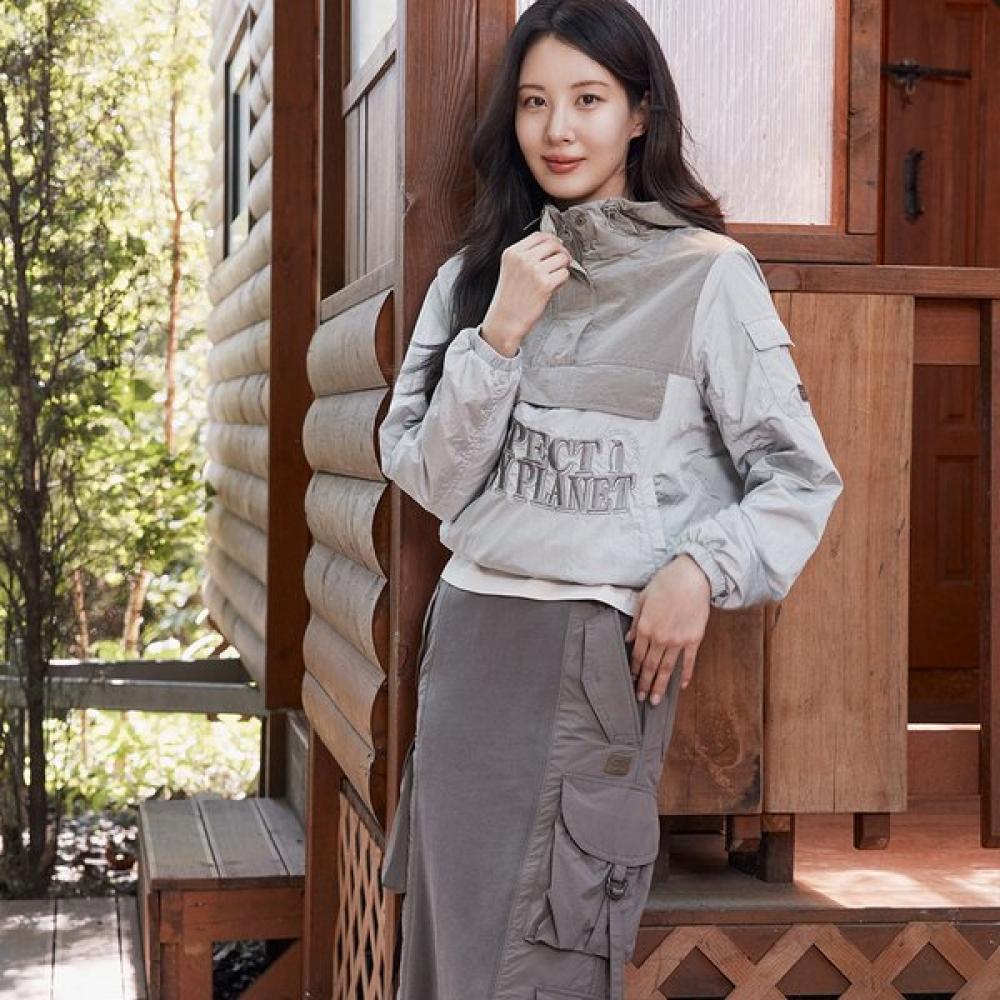 Bbc Earth Woven Patch Cargo Skirt  Dark Gray  [seohyun Wearing] 065