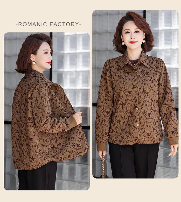 2026 Spring Floral Lapel Jacket: Stylish & Loose Mother's Wear - Plus Size Casual Top
