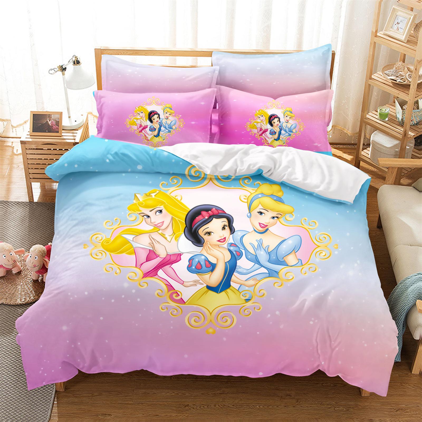 

Snow White series 3-Piece 1 Quilt Cover One Piece Bedding Set Comforte Luxus Exquisite Birthday Gift 100% Polyester Home Decor EU Single(135*200cm)3pcs