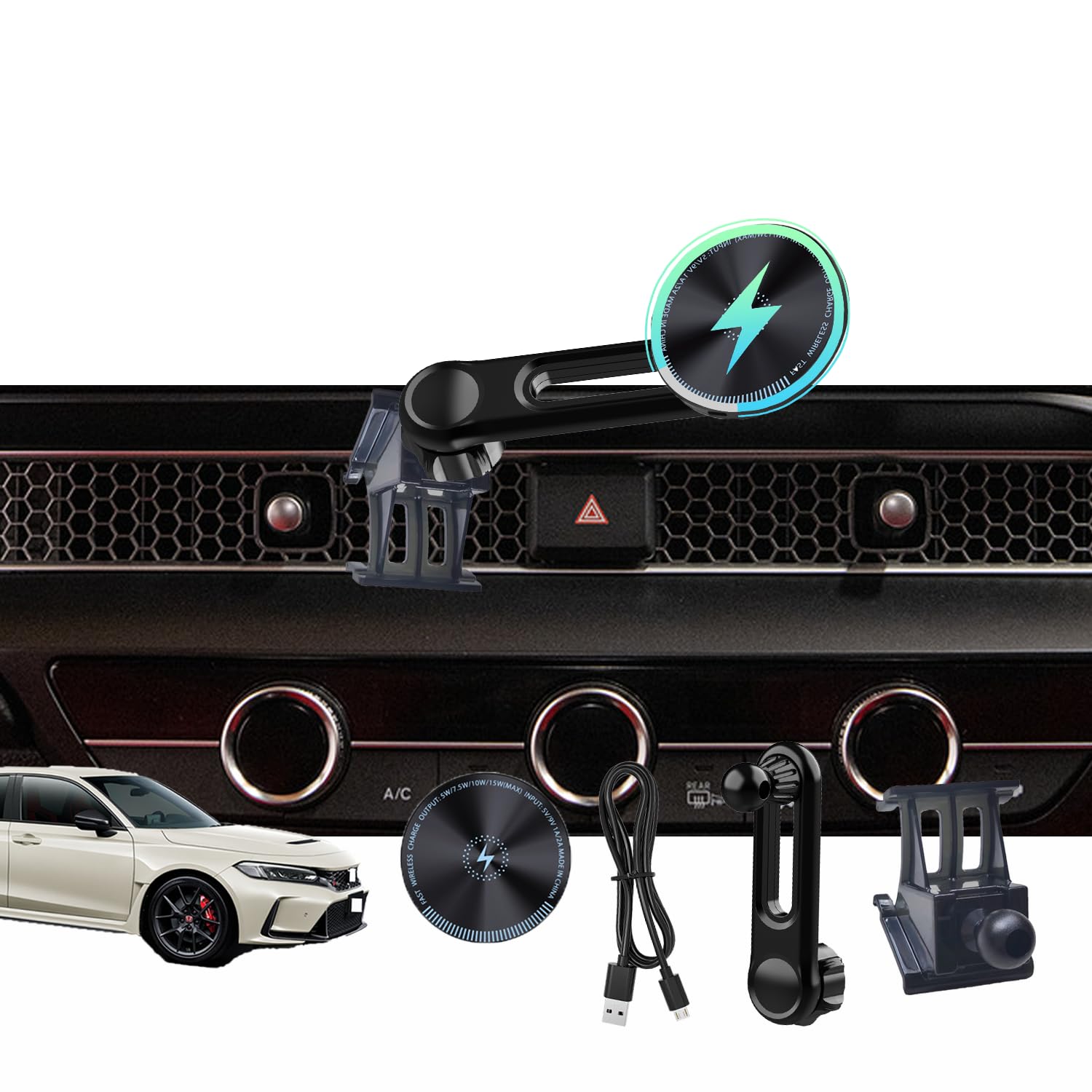 wincar [Удлинитель/Беспроводная зарядка] Honda Civic FL1 FL4 / Civic чёрный