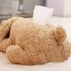 Cute Teddy Dog Plush Cartoon Tissue Holder Home Car Tissue Box
