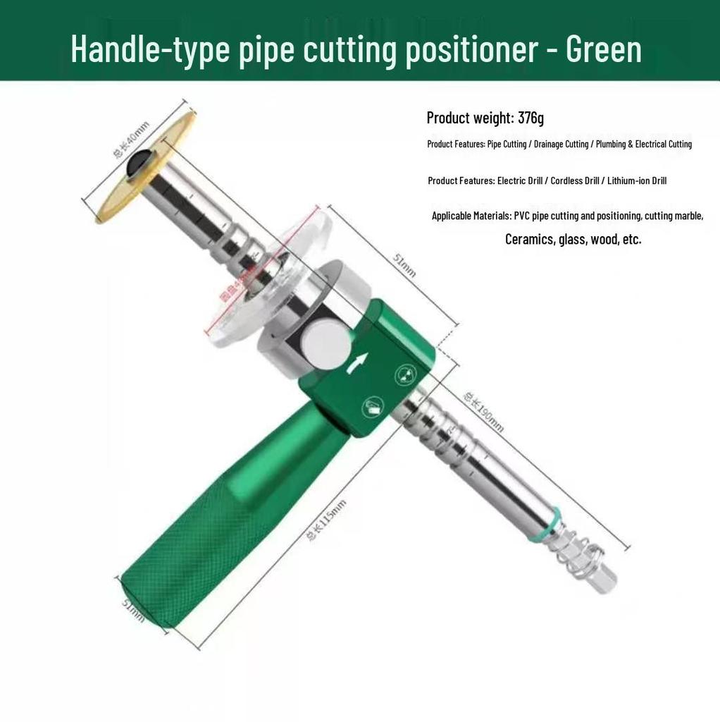 Adjustable PVC Pipe Cutter with Limit Positioning and Mini Saw Blade