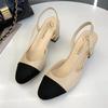 Mode Frauen Schuhe Frau Kleid Schuhe Mid Heel Square Head Hochzeit Party Sandalen Casual Schuhe