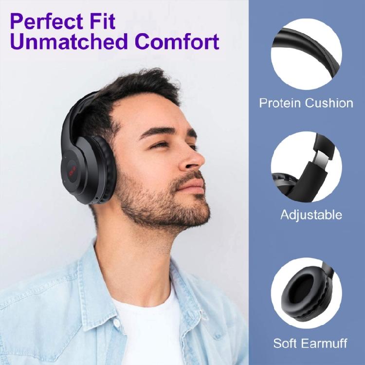 Jogging Headsets Comfortable Over Ear FM Radio Headphones With Long Battery Life Noise Cancelling Earmuff Everyday Use