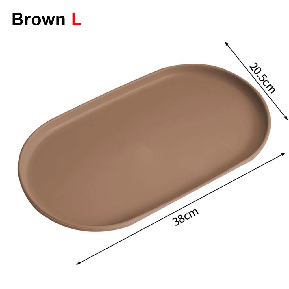 1Pcs New Stackable Fruit Plate Smooth Edge Oval Shaped Dessert Tray Reusable S/M/L Food Serving Tray for Home Kitchen