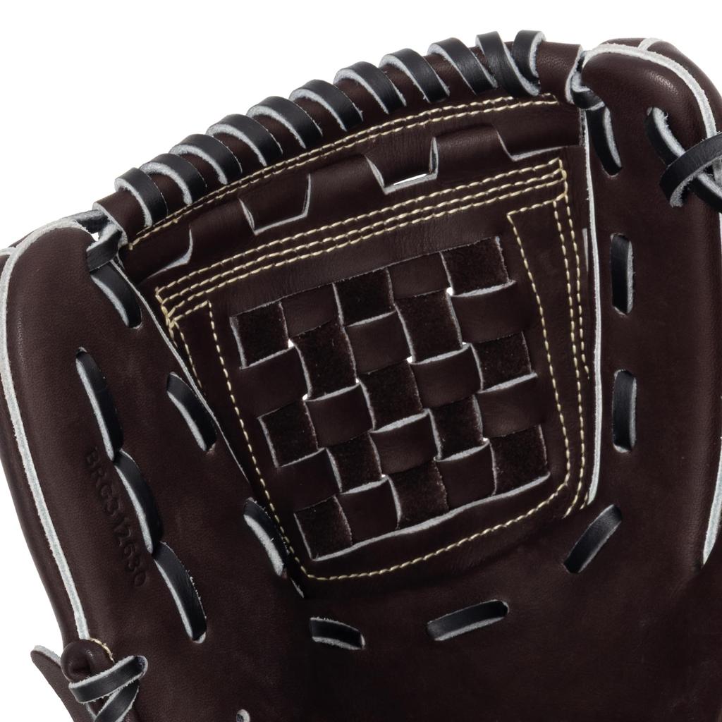 ZETT Neo Status E1 Type Soft Baseball Glove for Second and Brown x Size 4 Shortstop, Right-Handed Throw, Black, (BRG312630)