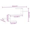 VidaXL Wall Shelf Artisan Oak 104x15x49 Cm Engineered Wood 853208