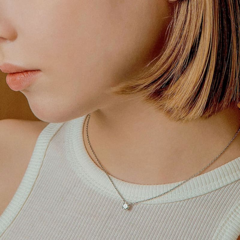 SÖNDAGS DISCOKLUBB STERLING MOISSANIT 0,5ct HALSBAND